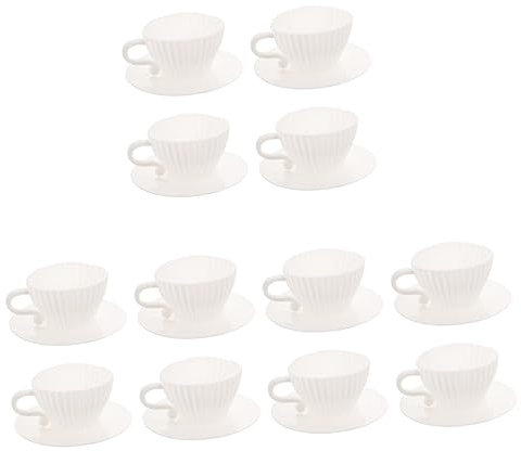 OQHAIR 3 Juegos de moldes para Cupcakes, Tazas para Tartas, moldes para Tartas, moldes de Silicona para Chocolate, Juego de Tazas de té para Hornear Cupcakes, revestimientos para Cupcakes