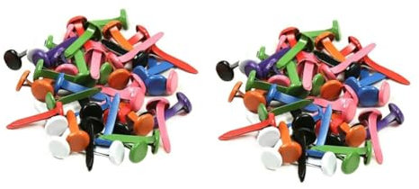 Gogogmee 2 Sets Scrapbooking Brads Mini Runde Verschlüsse Pastell Brads Metall Zum Basteln 0 2x0 2x0 3 Zoll Größe 150 Stück * 2