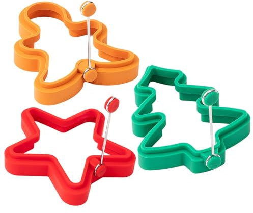 Stekta äggform, silikon, pannkaksform, stekta äggformar för pannan, stekta ägg, form, äggringar, stekta ägg, stjärna, , pepparkaksgubbe, formiga stekta äggformar för stekta ägg, pannkakor,