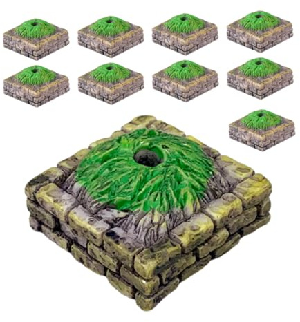 TOBBOMEY 20pcs Tree Base for Model Scenery and Sand Table Decor Realistic Grass and Leaves for Miniature Landscapes and Garden Designs