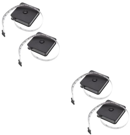Mikikit 2 Set Metro A Nastro Quadrato Mini Metro A Nastro Mini o Piccolo Metro A o Flessometro Metro Da Sarto o Portatile o Di Misurazione in Plastica Black 2 Pezzi * 2