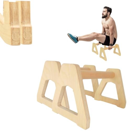 CAWi Push-Up Handles – Ergonomische Liegestützgriffe aus Holz für Calisthenics, Krafttraining & Yoga, stabil & rutschfest, gelenkschonend – 2er Set
