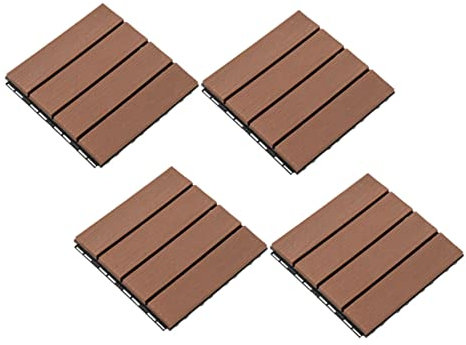 Lurrose 4piezas Baldosas Entrelazadas Para Terraza Suelo Entrelazado Decoración Exterior