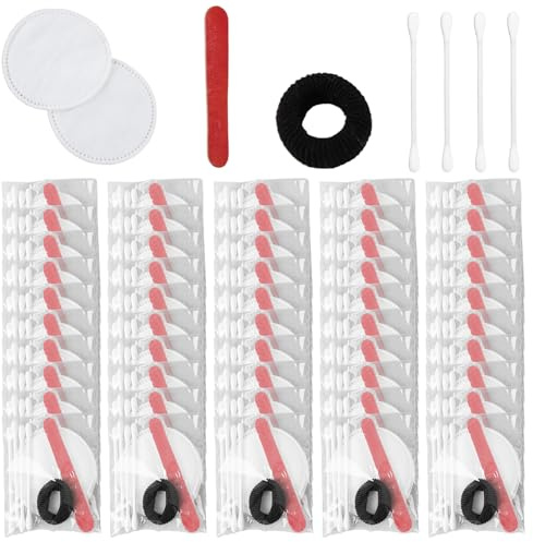 BAIFULAI Lot de 100 pièces de vanité d'hôtel : kit Amenities en vrac avec cotons-tiges, fil dentaire et lime à ongles, fournitures d'hôtel, articles de toilette emballés individuellement pour les