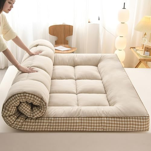 Bodenmatratze, dicke Isomatte, Bodenmatratze, faltbare Futon-Matratze, Boden-Futon-Matratze, aufrollbare Matratze für Boden, Matratzen, leicht zu verstauen, atmungsaktiv, faltbar, Gästebett
