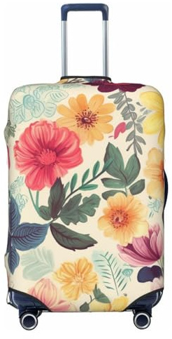 peiyeety Gepäckabdeckung, elastisch, waschbar, staubdicht, personalisierte Blumen, Reisegepäckabdeckungen für 18–32 Zoll
