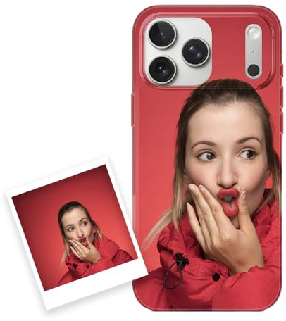 P Pevita iPhone 17 Pro Hülle personalisiert mit Foto. Handyhülle aus Silikon selbst gestalten iPhone 17 Pro. Geschenke personalisiert für Frauen, Valentinstag, Weihnachten