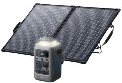 Anker SOLIX C300 DC, 288Wh 300W DC Power Bank Station with 100W Solar Panel | LiFePO4 Battery for Multiple Devices, Solar Generator for Outdoor, Camping, Travel & Emergencies