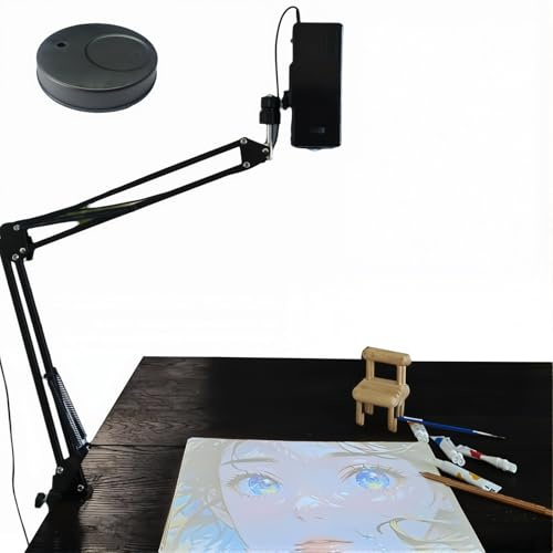 Wireless Smart Art Projector, Bluetooth & WiFi Drawing Projector with 2M Giant Screen, 640×480 Hd Resolution, Compatible with Smartphone, Tablet & Pc for Artists and DIY Painting Machine+Base