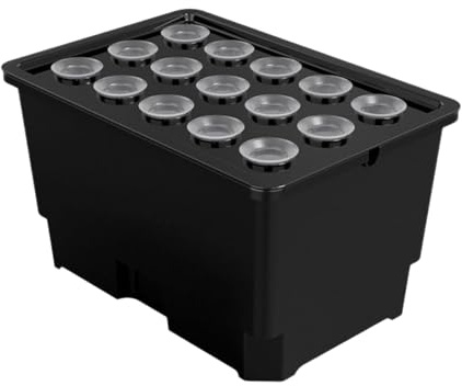 di Coltivazione – 15 vasi per germinazione | Kit da Giardinaggio idroponico 32 x 22 x 18 cm con Vassoio in ABS per Serra, Cortile, davanzale, Cucina, Crescita delle Piante