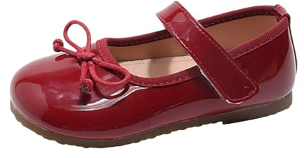 Generisch Zapatillas deportivas para niña Mary-Jane de plata metalizada con correa transversal - Zapatos casuales planos con material superior brillante y cierre de hebilla | Zapatos festivos diarios