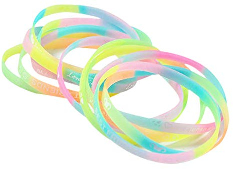 Amasawa 50 Stück Kinder Silikon Armbänder Dunkel Leuchten Für Kinder Party Supplies Geschenk Mitgebsel
