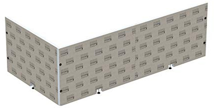 LUX ELEMENTS Habillage de baignoire (kit) montage en angle prêt à carreler I 2x panneaux en mousse dure + accessoires de montage I Support sain