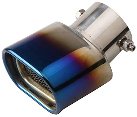 iSpchen Auspuffblende Auto Auspuffblenden Auspuff Endrohr Schalldämpfer Universal Edelstahl Auspuffrohr Endrohrblende Endschalldämpfer Blende für 63mm Auspuff Rohr