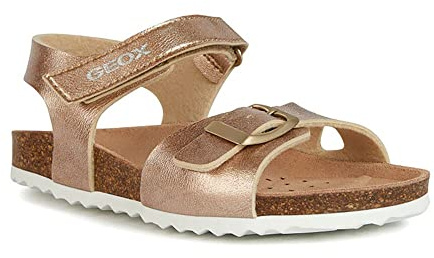 Geox J Adriel Girl C Sandales Fille, Or Rose Foncé, 35 EU