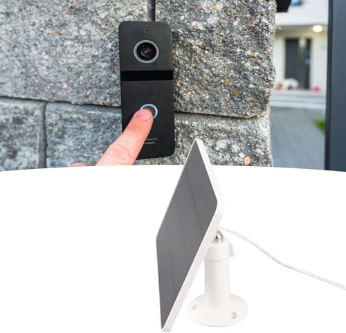 Solar Panel for Security Camera, 10W Solar Panel for Outdoor Camera Compatible with Nest, Doorbell 2K Camera, Ring Video Doorbell 2, Doorbell 3, Solar Charger for Camera