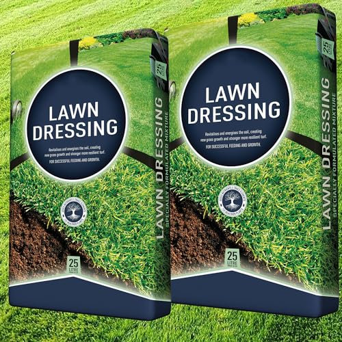 Lawn & Turf Dressing Soil 25L Bags Helps Maintain Moisture In The Soil Creating Lovely Lush & Thriving Garden Lawn (1 Bag (25 Litres))
