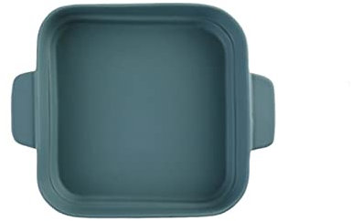 Pirofile da Forno Piatto da forno in ceramica Piatto quadrato Binaurale Formaggio al forno Piatto Forno Piatto Pan Cuocere Vassoio Western Stoviglie Forno Borsa ad alta temperatura Teglie da Forno(Gre
