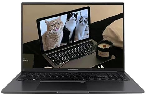 ASUS Vivobook 16 WUXGA IPS Notebook, Intel i7-1355U, Deca-Core, 16GB RAM, 1TB SSD, Tastiera retroilluminata, Indie Black, Intel Iris Xe Graphics, TWE Mouse Pad