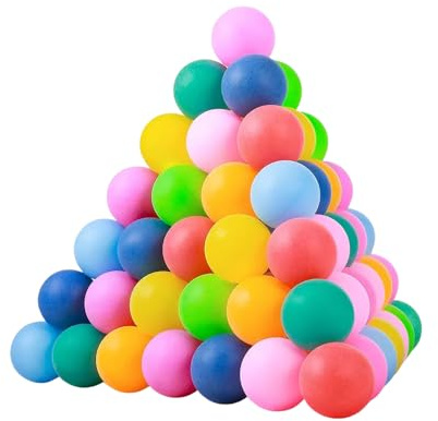 1ABOVE 25-pack flerfärgade pingisbollar, 40 mm bordtennisboll, lämplig för ölpongbollar fester, dekoration, klassrumsspel, undervisningsmetoder, skolhantverk med mera