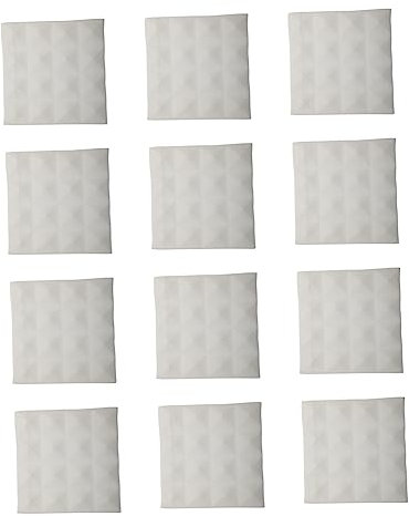 QUMIIRITY 12pcs 5cm Pyramid Shape Sound Insulation Mats Fire-retardant Acoustic Panels High-density Noise Dampening Pads for Recording Studio Home Theater Wall Treatment