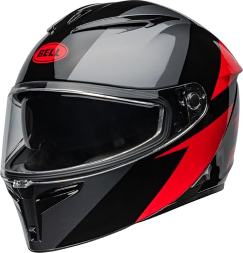 BELL HELMET LITHIUM SHEAR METALLIC GRAY/RED S ECE6