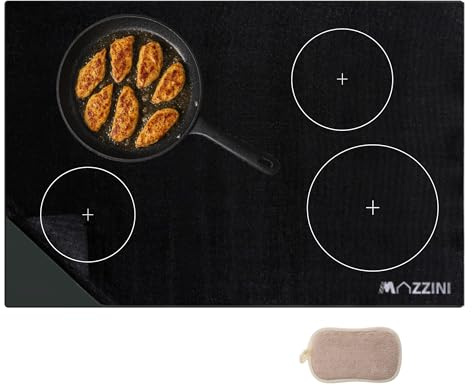 MAZZINI Tappetino Copri Piano Induzione 78x52cm – Protezione Piano Cottura in Silicone e Fibra di Vetro | Antiscivolo, Resistente al Calore 250°C, Facile da Pulire, Copertura Cucina Universale
