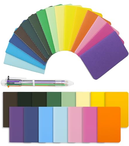 PXBSNB 15 Stück Notizbuch A6, Klein-Notizbücher, Tragbares Mini Notiz-buch, 15 Farben Kleines Notizbuch mit 60 Liniert Seiten, Notizheft mit Softcover für Journal Notizen Skizzieren Malen,14 x 9cm