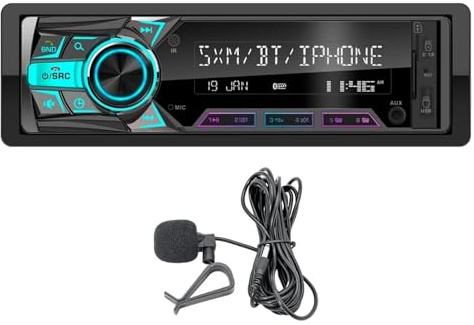 Radio de Coche 1din Reproductor Digital Bluetooth Reproductor de Coche Radio FM Audio estéreo(MP3 with Mic)