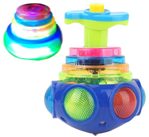 Musikalischer – mit blinkendem LED-Licht, mit Musik, interaktives Kreiselspielzeug für Kinder und Kleinkinder, lustiges Lerngeschenk für Weihnachten, Geburtstag und Zuhause.