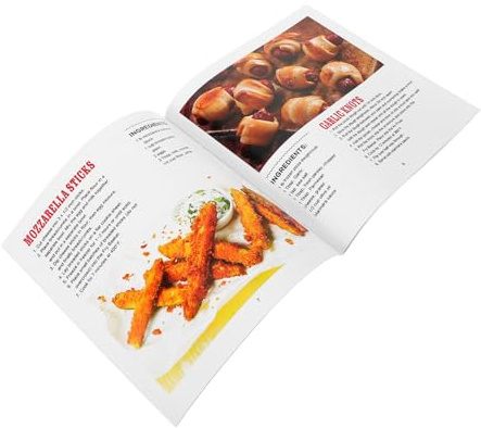 TOBBOMEY Ricettario Friggitrice ad Aria Edizione Inglese con Istruzioni Semplificate e Immagini Accattivanti per Cucina Facile e Gustosa