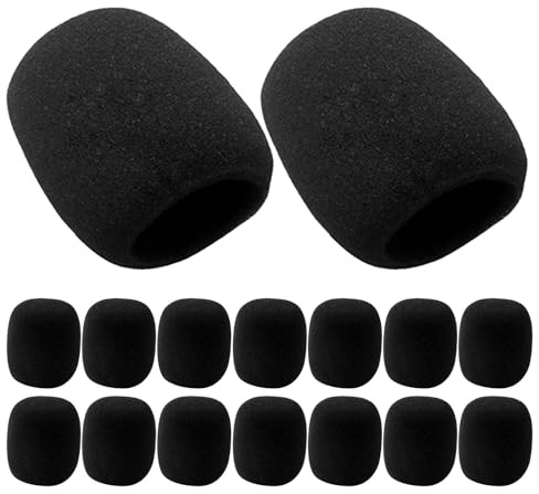 BESTonZON 18piezas Funda Antirruido para Micrófono de Eva Protector de Viento para Micrófono Inalámbrico Filtro Antipop para Grabación Vocal Canto Fiestas Karaoke Dj Escenario