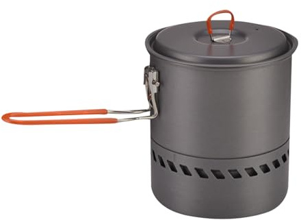 Diuyzoc Fornello da Campeggio Portatile | Accessorio da 1.5 Litri per Stufa da Esterno | Set di Pentole da Campeggio per Cucina all'Aperto - Per Famiglia Amici Studenti Adulti Uomini Donne Outdoor