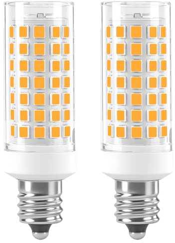 LUHMQ E12 LED Birne 6W (≙60W) 600 Lumen,220-240V Perfekt für Himalaya-Salzlampe,Salzkristalllampe & Nachtlicht Energiesparende Kerzenform-LEDs für Deckenleuchter,Ventilator (Warmweiß 3000k, 2 Stück)
