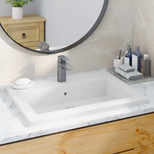 Générique Lavabo en Granit 600 x 450 x 120 mm Blanc,Équipements sanitaires,Éviers & lavabos,Lavabos,142964