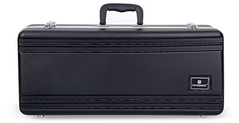 Crossrock CRA860ASBK-R Alto Saxophone Case-Rectangular ABS Molded with Single Shoulder Strap, Black