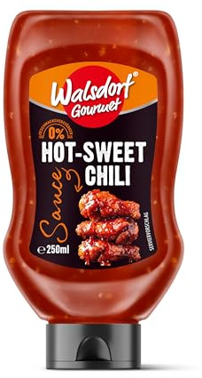 Walsdorf Gourmet Hot Sweet Chili Sauce 12x 250ml Tube/Süße Chilisauce aus hochwertigen Zutaten/echt feurige scharfe Soße/leckere Barbecue Sauce/Süsse Chilisauce ohne Geschmacksverstärker