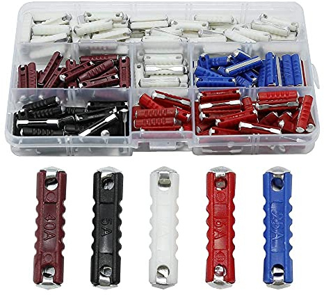 Car Fuses Torpedo Type European for Classic Cars Old Style 5A 8A 16A 25A 40A (200Pcs)