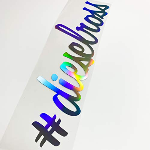 Tuningsticker DIESELROSS Oilslick Auto Aufkleber Sticker Hologramm Frontscheibenaufkleber schillernde Effekte Feinstaubmonster Ölschlucker