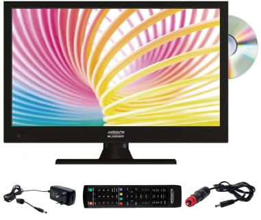 ANTARION TV LED 16 40cm Televisión HD TNT Camping 12V DVD integrado