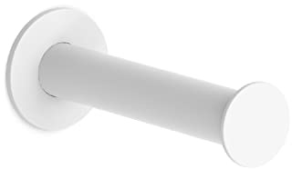 Kon-fort Toilettenpapierhalter Weiß Matt Zum Bohren aus Edelstahl | Robust und langlebig