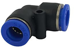 Raccordo ad innesto rapido tubo/tubo a L diametro 10mm - Conf.10 pezzi