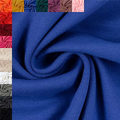 Swafing Vanessa Baumwolljersey unifarben Coupon (royalblau, 0,5m) (255)