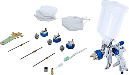 BGS 70048, Pistolet de Peinture pneumatique, avec 3 Buses de pulvérisation, 1,4-1,7-2,0 mm