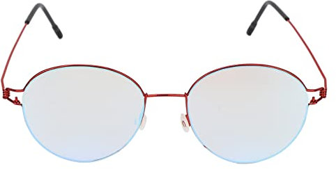 Asixxsix Lunettes de Daltonisme, Lunettes de Correction de Daltonisme Rouge Vert, Légères, à la Mode, avec étui à Lunettes et Carte de Test pour Hommes, Femmes, Utilisation en Extérieur (Cadre Rouge)