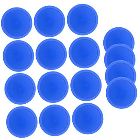 CLISPEED Air Air Fittings Air Hockey Puck 30 Stück Air Hockey Stürmer Professionelle Air Hockey Pucks Kleine Air Hockey Pucks Hockey Griffe Paddel Ersatz Air Hockey Drücker Set Blau