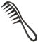 Peigne de Requin, Peigne de Cheveux, Peigne à Cheveux Bouclés Peigne à Dents Larges, Peigne de Coiffure Antistatique Peigne pour Différents Types de Cheveux, Noir