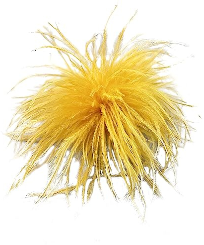 Vintage Feder Brosche,Natürliche Flauschige Straußenfeder Brosche für Frauen Mädchen Feder Ansteckbrosche Elegante Straußenfeder Trachten-Brosche Für Hochzeits Party Geburtstag Schmuck Zubehör