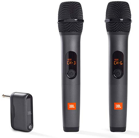 JBL Wireless Two Microphone System with Dual-Channel Receiver, Black (Renewed)