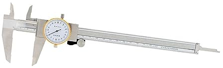 FUNTLY Uhren-messschieber 200 mm 0,02 mm Zifferblatt-Messschieber, Edelstahl-Zifferblatt, Messschieber, Mikrometer-Werkzeug